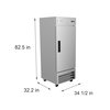 Koolmore 29" 1 Door Stainless Steel Upright Commercial Reach-In Freezer - 23 cu. ft RIF-1D-SS